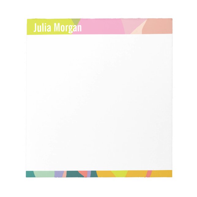 Tropical Vibes Colorful Notepad (Front)