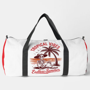 Tropical Vibes Endless Summer Skeleton Duffle Bag