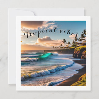 Tropical vibes holiday card