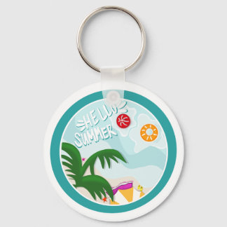Tropical Vibes Keychain – Hello Summer Edition