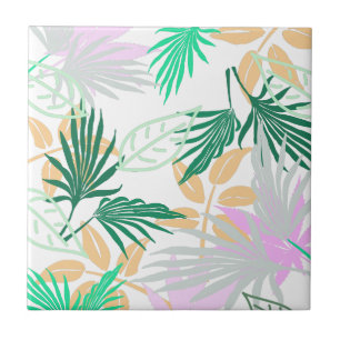 Tropical Vibes Leaves Plants Tile