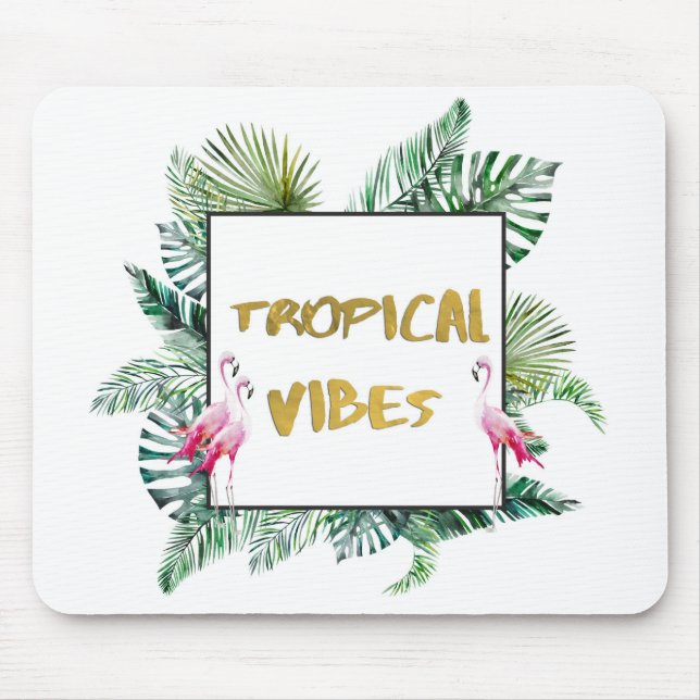 Tropical vibes mouse pad (Front)