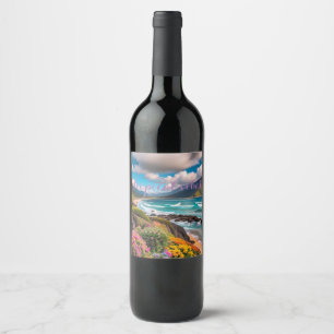 Tropical vibes  wine label