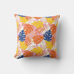 Tropical Vibrance Pattern Throw Pillow