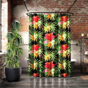 Tropical Vibrant Colourful Flowers Pattern