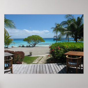 Tropical View on the Fakarava Atoll South Pacific Poster