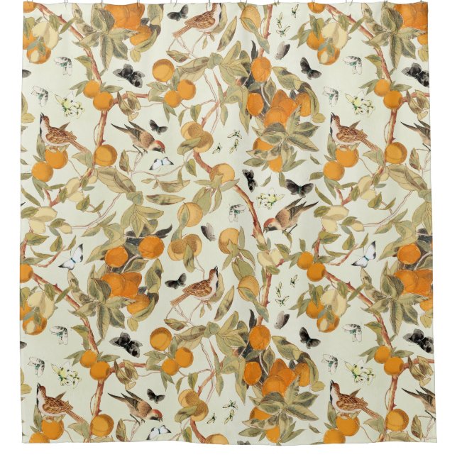 Tropical Vintage Birds In Fruit Garden Chinoiserie (Front)