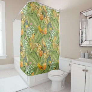 Tropical Vintage Birds in Jungle Paradise yellow