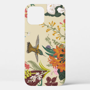 Tropical Vintage Floral Tapestry iPhone 12 Case