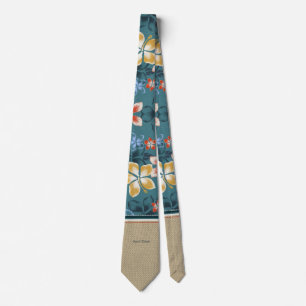 Tropical Vintage Hawaiian Islands Surfer Tie