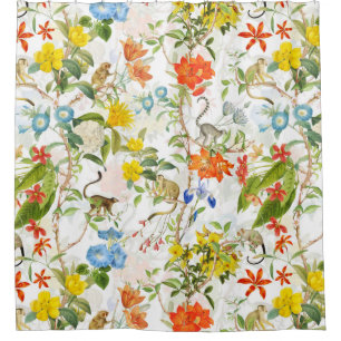 Tropical Vintage Monkeys Garden Rococo Chinoiserie