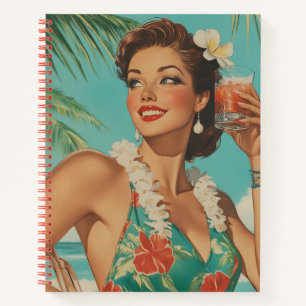 Tropical Vintage Paradise Vibes Notebook