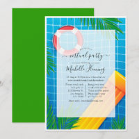 Tropical Virtual Pool Birthday Party