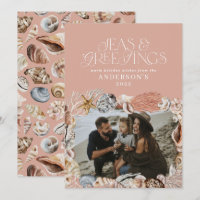 Tropical warm Christmas seas greetings photo pink