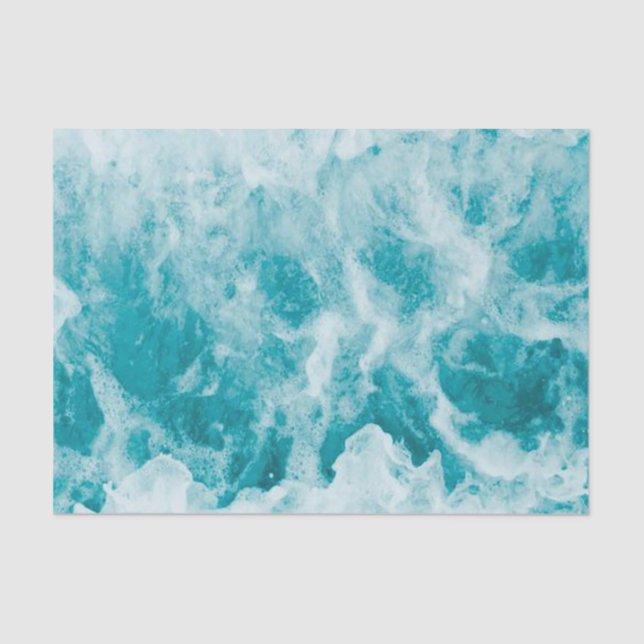 Tropical Water Blue Ocean Beach Sea Aqua tissue Paper (Front)