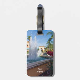 Tropical Water Fountain Luggage Tag