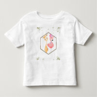 Tropical Watercolor Flamingo & Giraffe Baby Shower