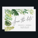 Tropical watercolor floral save the date<br><div class="desc">Beautiful modern Tropical watercolor floral save the date. Beautiful script text. Part of a summer wedding celebration collection.</div>