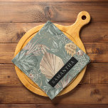 Tropical Watercolor Gold & Green Leaves Pattern  Kitchen Towel<br><div class="desc">Tropical Watercolor Gold & Green Leaves Pattern</div>
