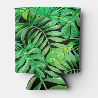 Tropical Watercolor Leaves: Seamless Elegance. Can Cooler