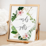 Tropical watercolor Monstera Cards and gifts Poster<br><div class="desc">Tropical watercolor Monstera Cards and gifts Poster
Matching items available.</div>