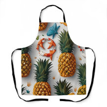 Tropical Watercolor Pineapple Seamless Pattern