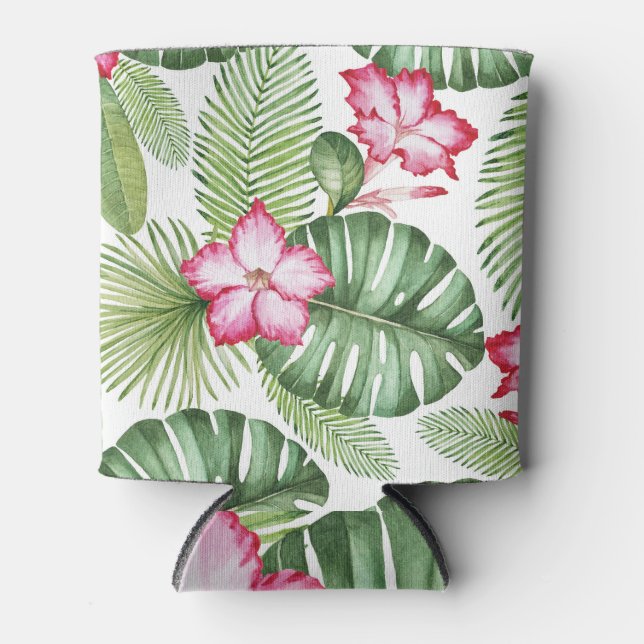 Tropical Watercolor: Seamless Pattern Can Cooler (Front)