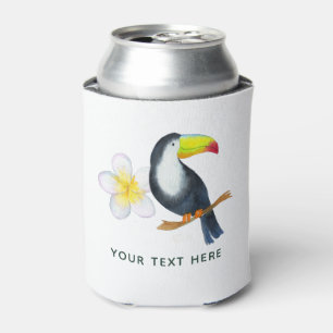 Tropical Watercolor Summer Party Can Cooler