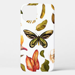 Tropical Watercolor Vintage set with isolated obje iPhone 12 Case