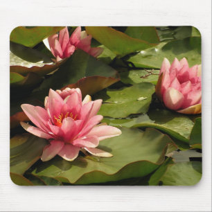 Tropical Waterlily Floral Botanical Design Mouse Pad