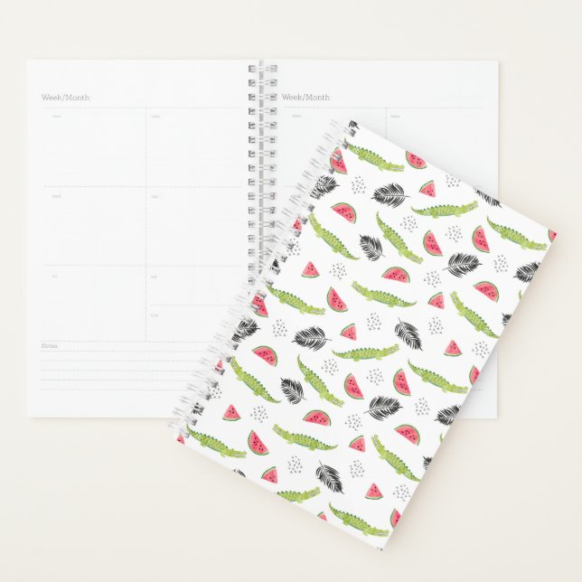 Tropical Watermelon & Crocodile Pattern Planner (Display)