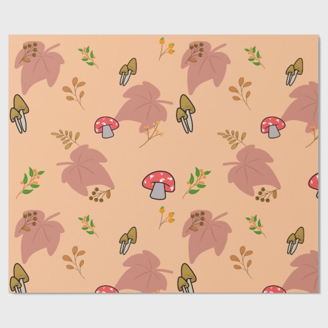 Tropical Watermelon Fruit Pattern Wrapping Paper (Flat)