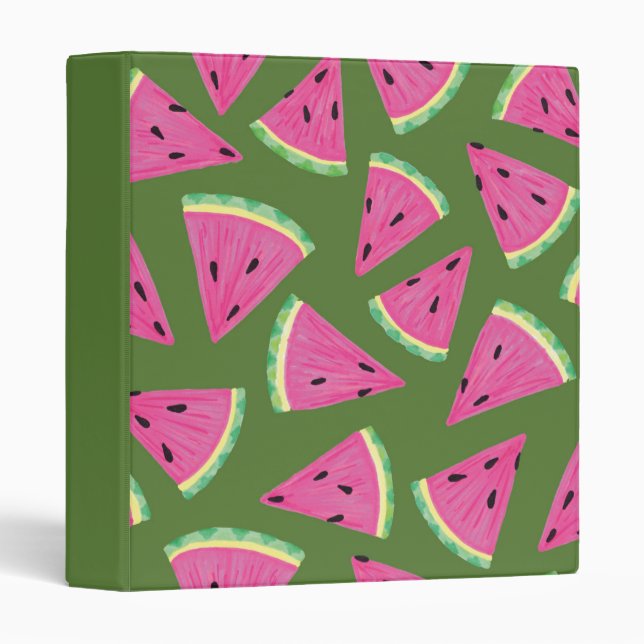 Tropical Watermelon Pattern Binder (Front/Spine)