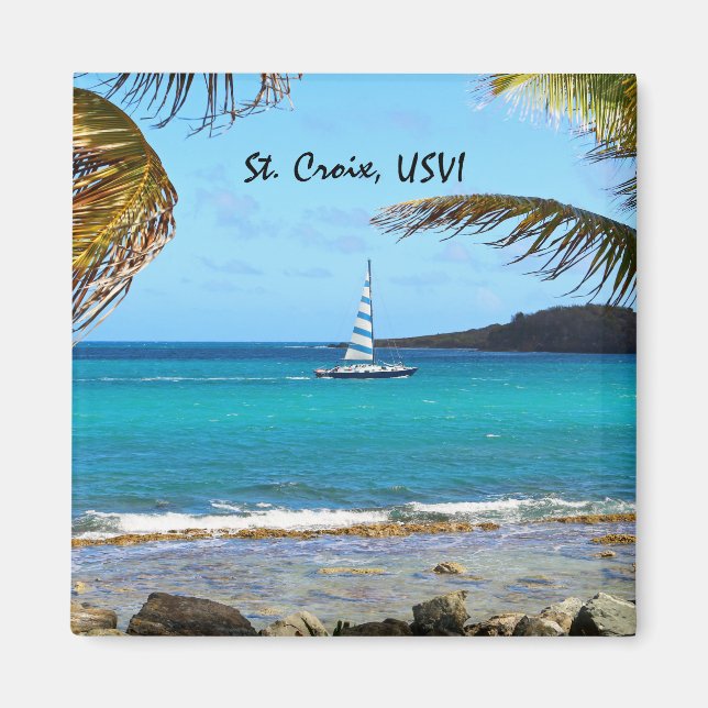 Tropical Waters and Sailboat Magnet (Front)