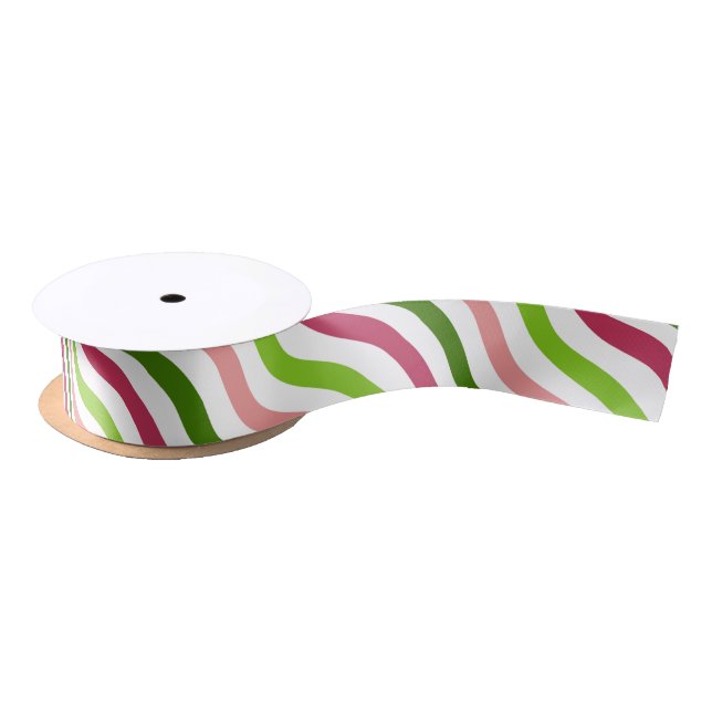 Tropical Wave Simple Stripe Ribbon Satin Ribbon (Spool)