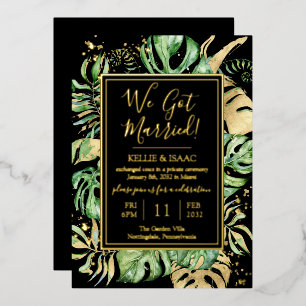 Tropical We Got Married Eloped Reception Party