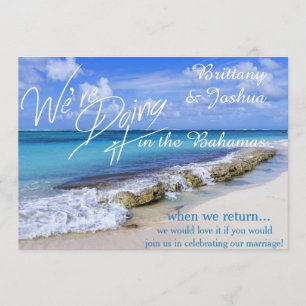 Tropical Wedding Doing it in the Bahamas Invitatio Invitation