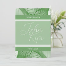 Tropical Wedding Invitation