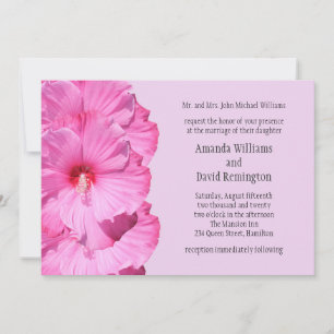 Tropical Wedding Invitation (purple)