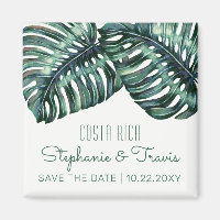 Tropical Wedding Monstera Save the Date