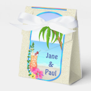Tropical Wedding Party Favour Box