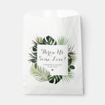 Tropical Wedding Petal Toss Bags Send Off