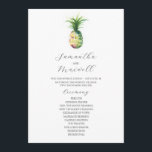 Tropical Wedding Programs Watercolor Pineapple<br><div class="desc">These tropical wedding ceremony programs feature a unique watercolor pineapple. Use the template fields to add your order of service. The card reverses to space to add your wedding party details. Order 5x7 printed cards or printable wedding programs. A charming choice for beach and destination weddings. To see more unique...</div>