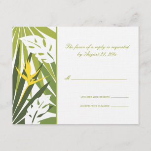 Tropical Wedding RSVP Card