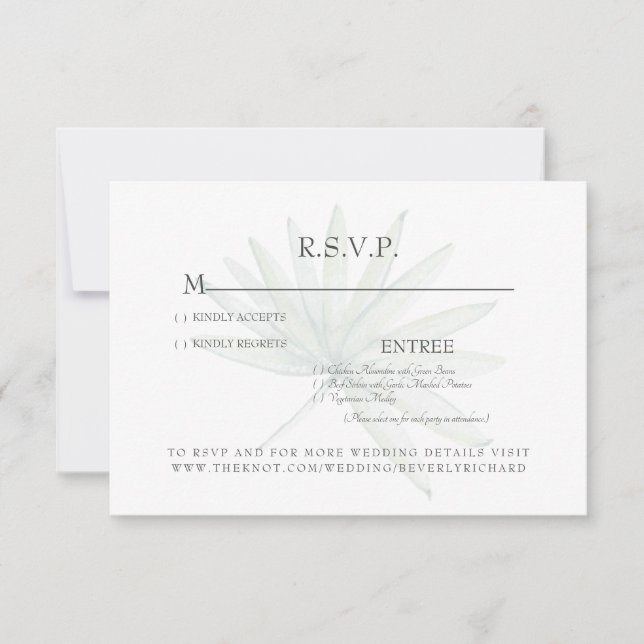 Tropical Wedding RSVP Card (Front)
