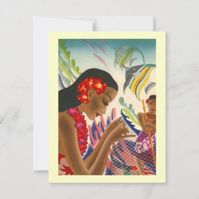 Tropical Wedding Save The Date Luau Announcements (Front)