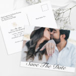 Tropical Wedding Save The Date Post Card<br><div class="desc">Minimalist Save The Date post card for your elegant tropical wedding.</div>