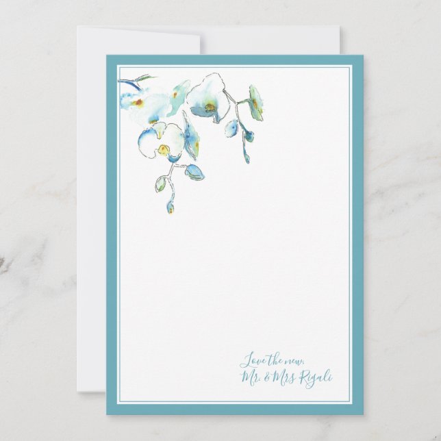 Tropical Wedding Thank You Cards (Front)