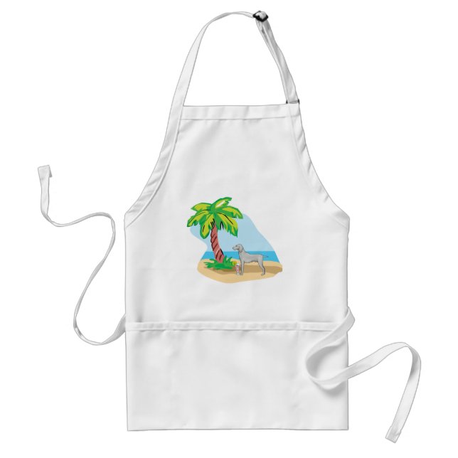 tropical weimaraner standard apron (Front)