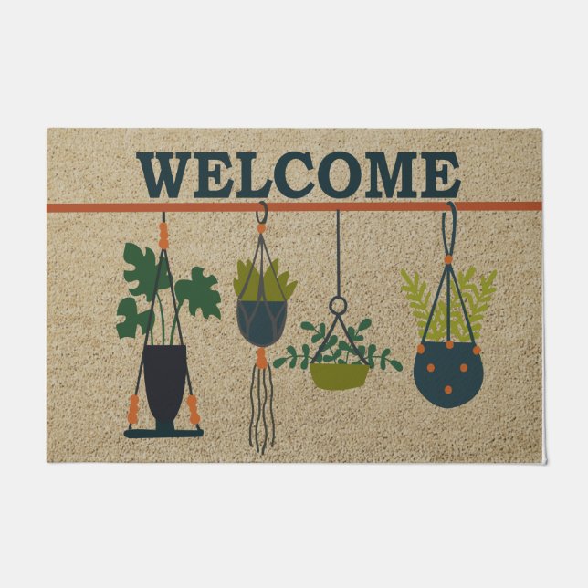 Tropical Welcome Doormat | Plant Design (Front)